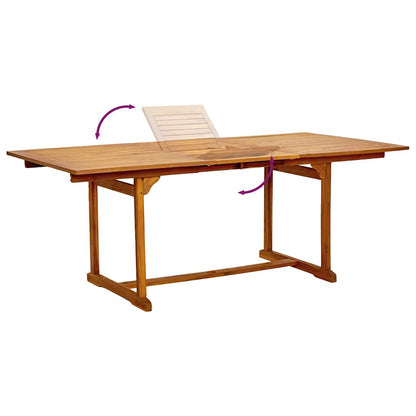 Set Pranzo da Giardino 5pz Legno Massello di Acacia e Textilene | homemem39