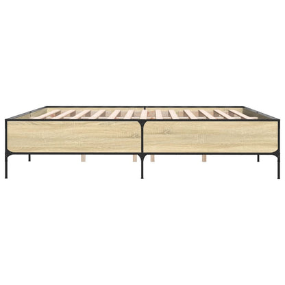 Giroletto Rovere Sonoma 200x200 cm Legno Multistrato e Metallo | homemem39