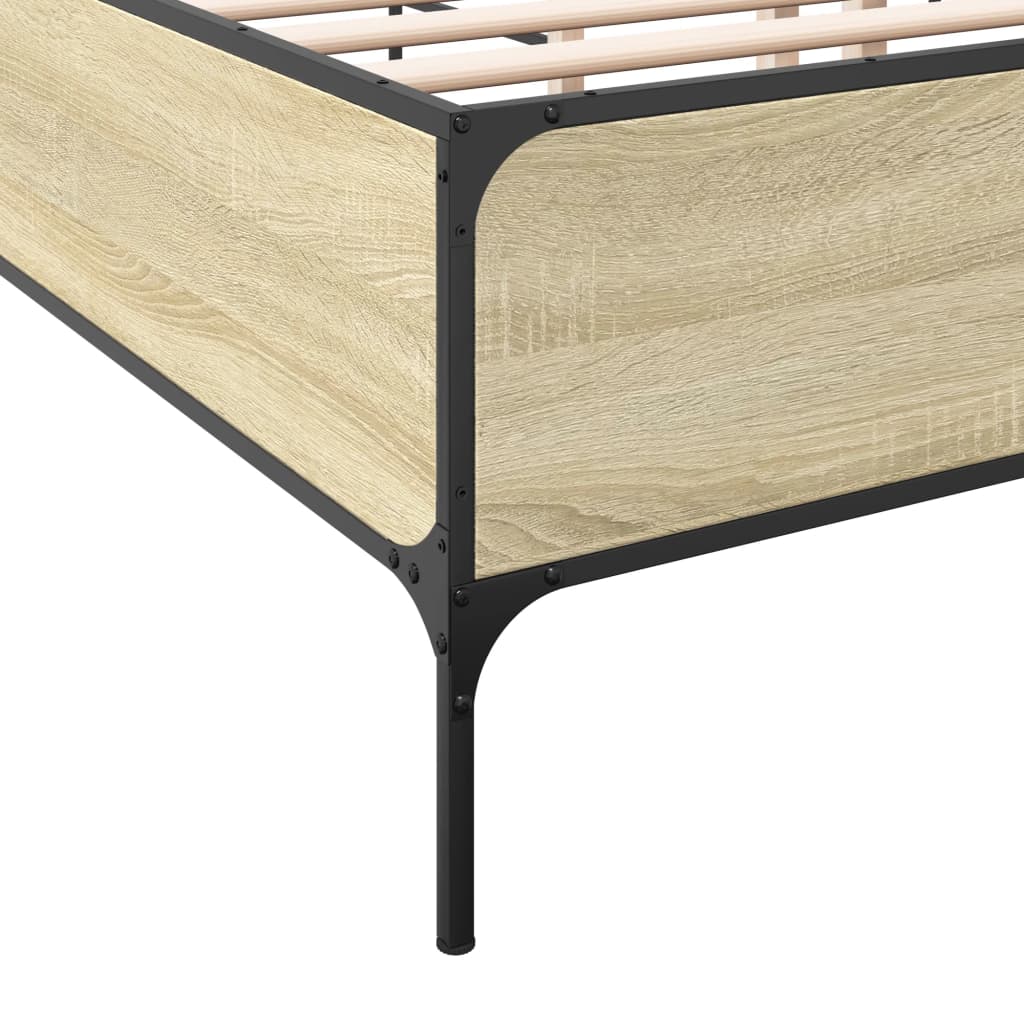 Giroletto Rovere Sonoma 200x200 cm Legno Multistrato e Metallo | homemem39