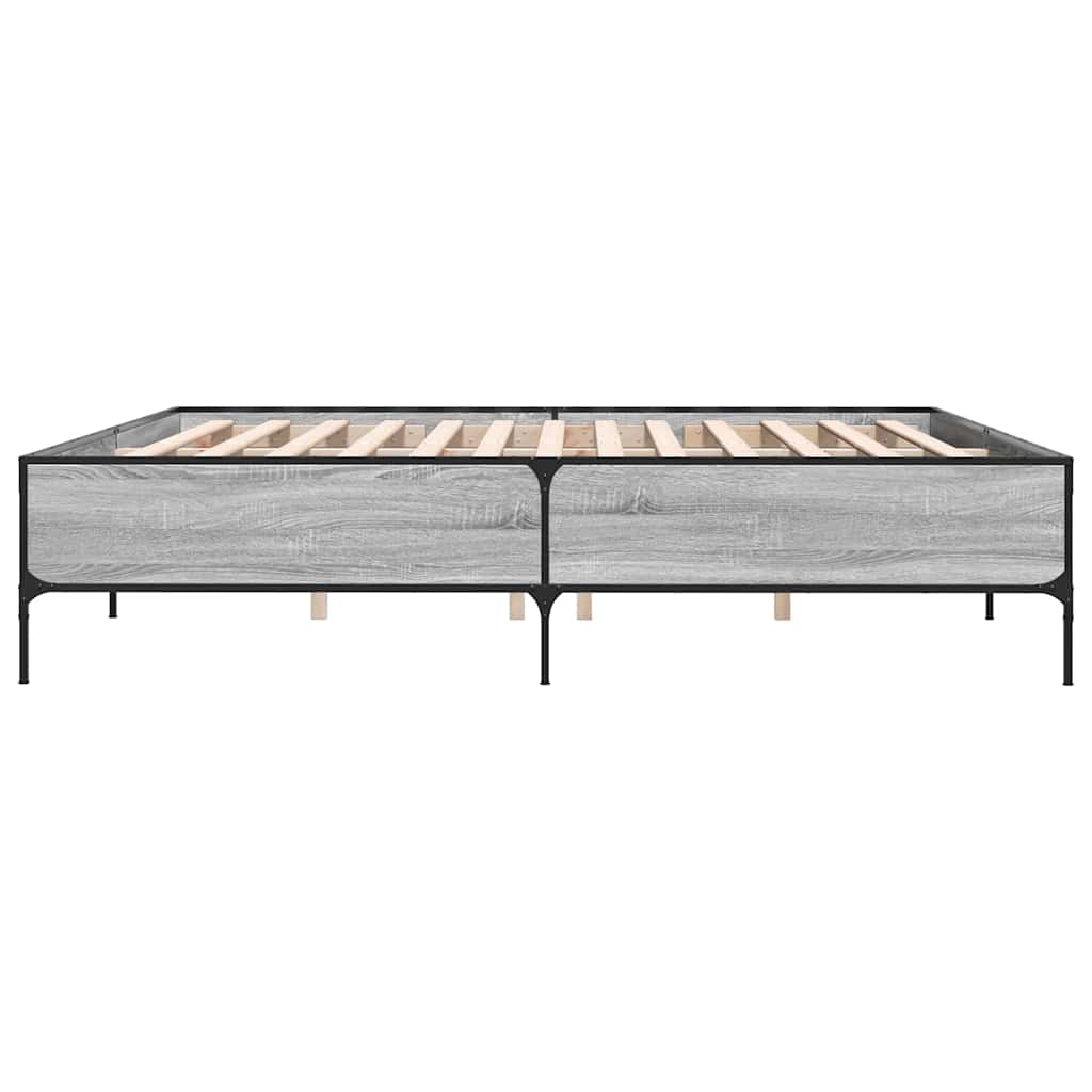 Giroletto Grigio Sonoma 200x200 cm in Legno Multistrato Metallo | homemem39