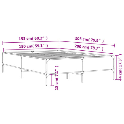 Giroletto Nero 150x200 cm in Legno Multistrato e Metallo | homemem39