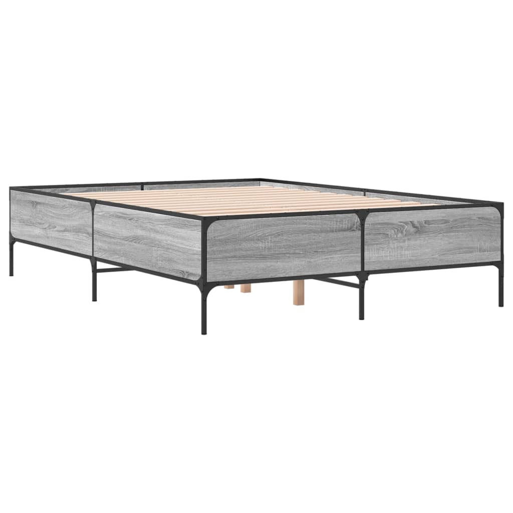 Giroletto Grigio Sonoma 150x200 cm in Legno Multistrato Metallo | homemem39