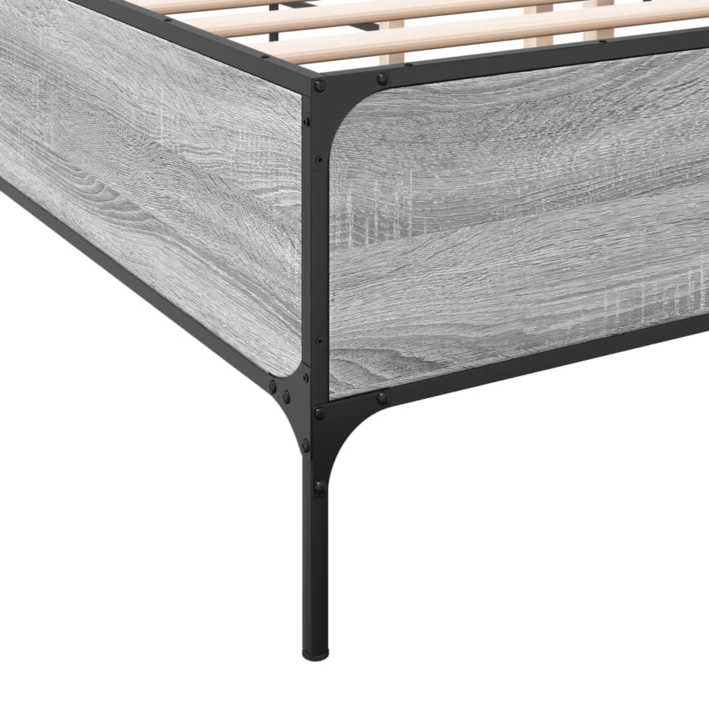 Giroletto Grigio Sonoma 150x200 cm in Legno Multistrato Metallo | homemem39
