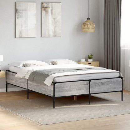 Giroletto Grigio Sonoma 150x200 cm in Legno Multistrato Metallo | homemem39
