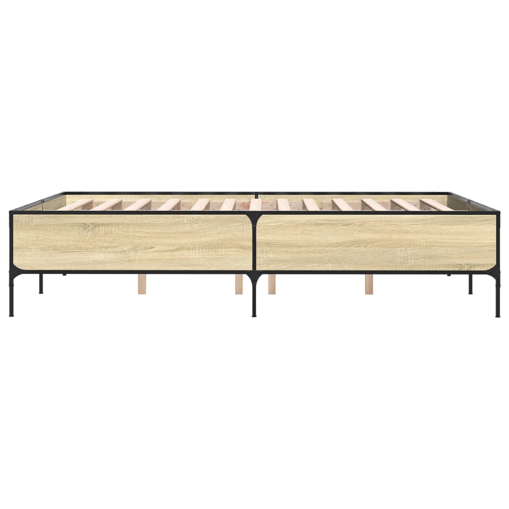 Giroletto Rovere Sonoma 140x200 cm in Legno Multistrato Metallo | homemem39