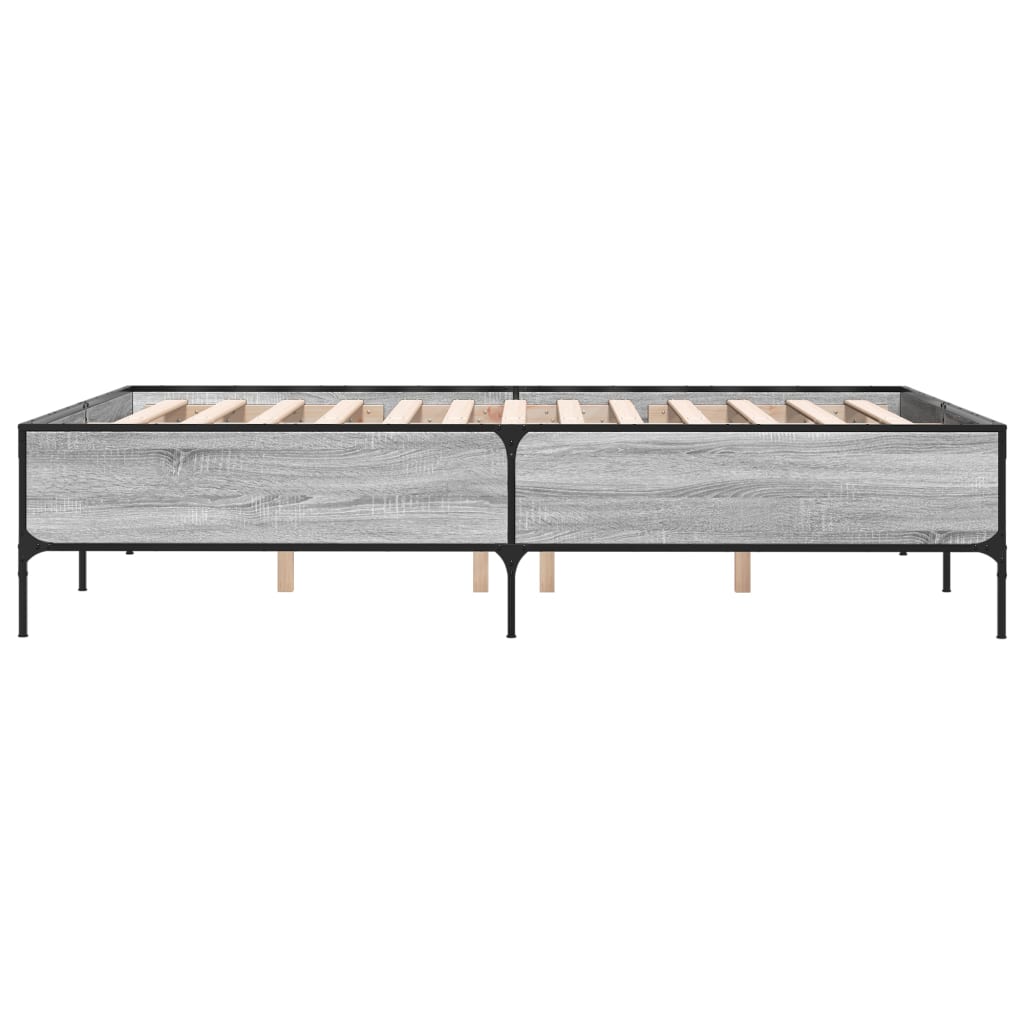 Giroletto Grigio Sonoma 140x200 cm in Legno Multistrato Metallo | homemem39