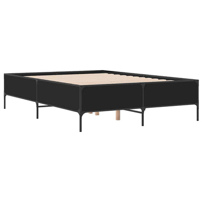 Giroletto Nero 120x200 cm in Legno Multistrato e Metallo | homemem39