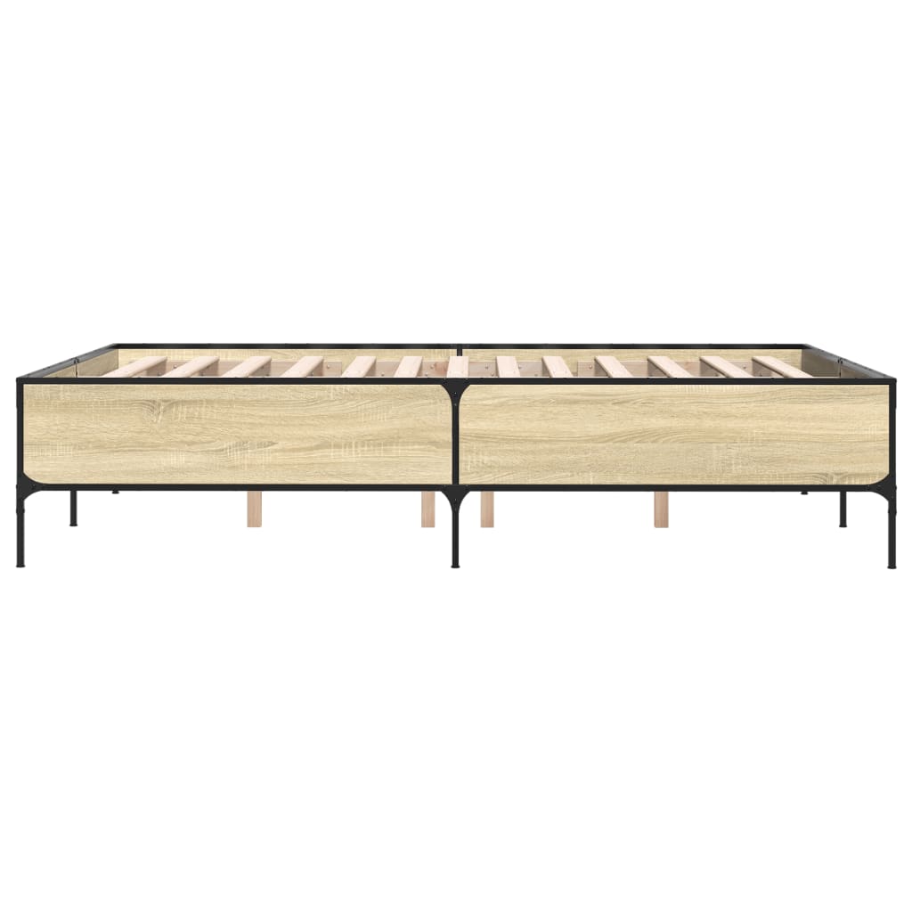 Giroletto Rovere Sonoma 120x200 cm in Legno Multistrato Metallo | homemem39