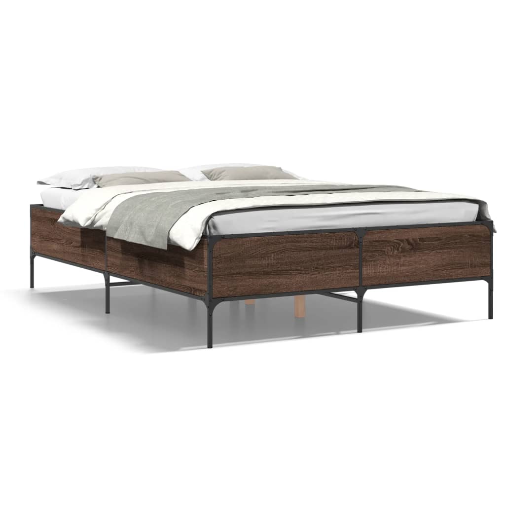 Giroletto Rovere Marrone 120x200cm in Legno Multistrato Metallo | homemem39