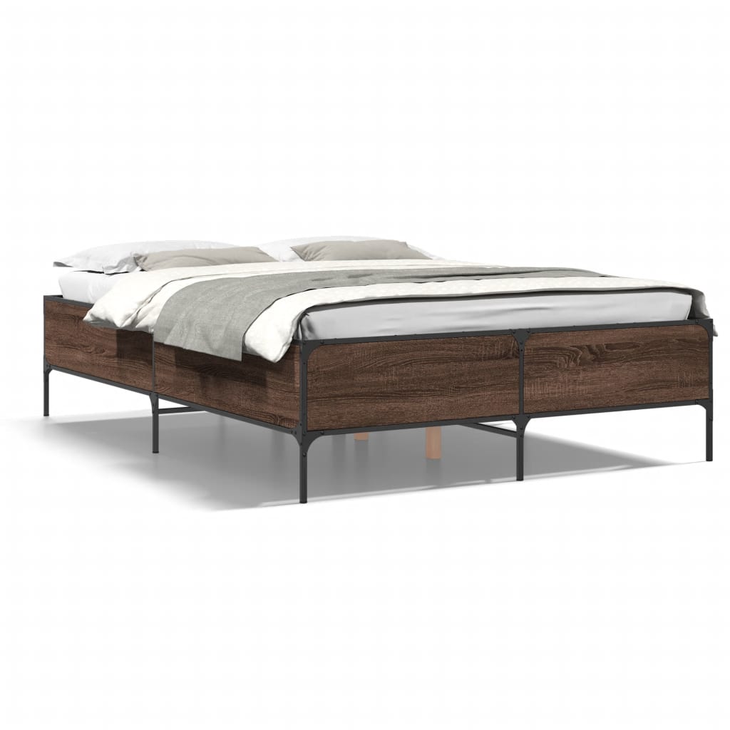 Giroletto Rovere Marrone 140x190cm in Legno Multistrato Metallo | homemem39