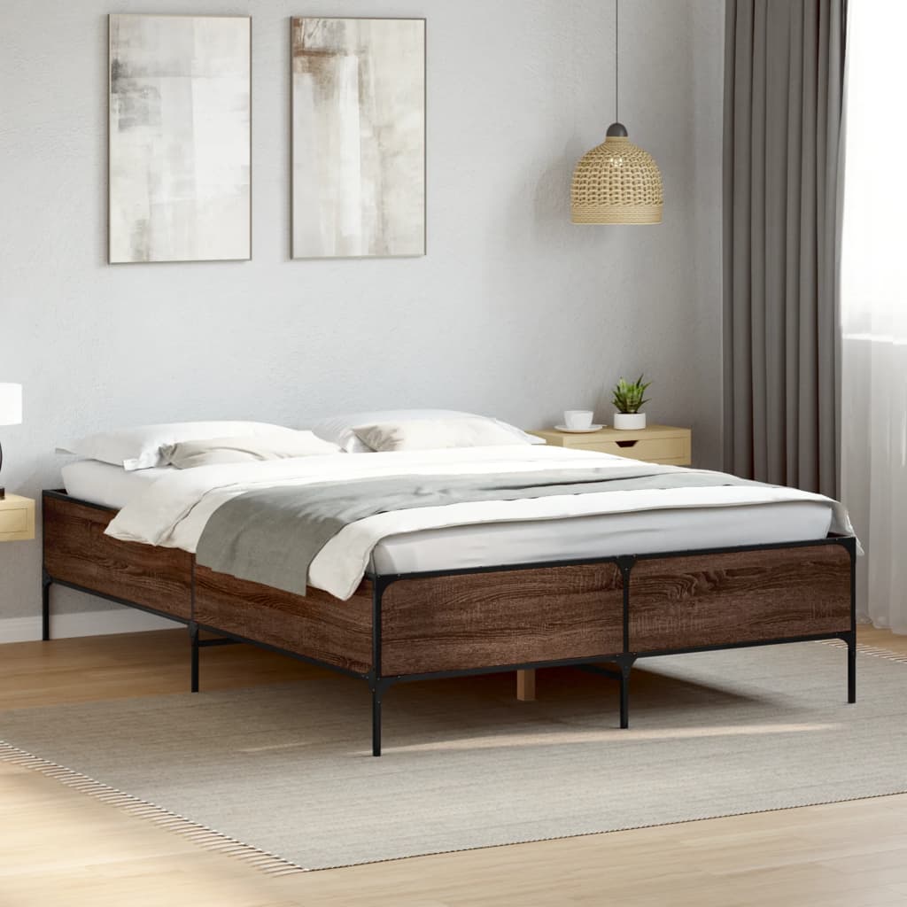 Giroletto Rovere Marrone 140x190cm in Legno Multistrato Metallo | homemem39