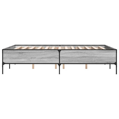 Giroletto Grigio Sonoma 135x190 cm in Legno Multistrato Metallo | homemem39