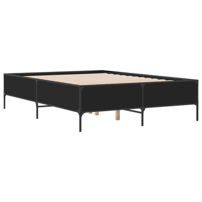 Giroletto Nero 120x190 cm in Legno Multistrato e Metallo | homemem39