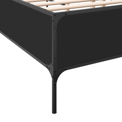 Giroletto Nero 120x190 cm in Legno Multistrato e Metallo | homemem39