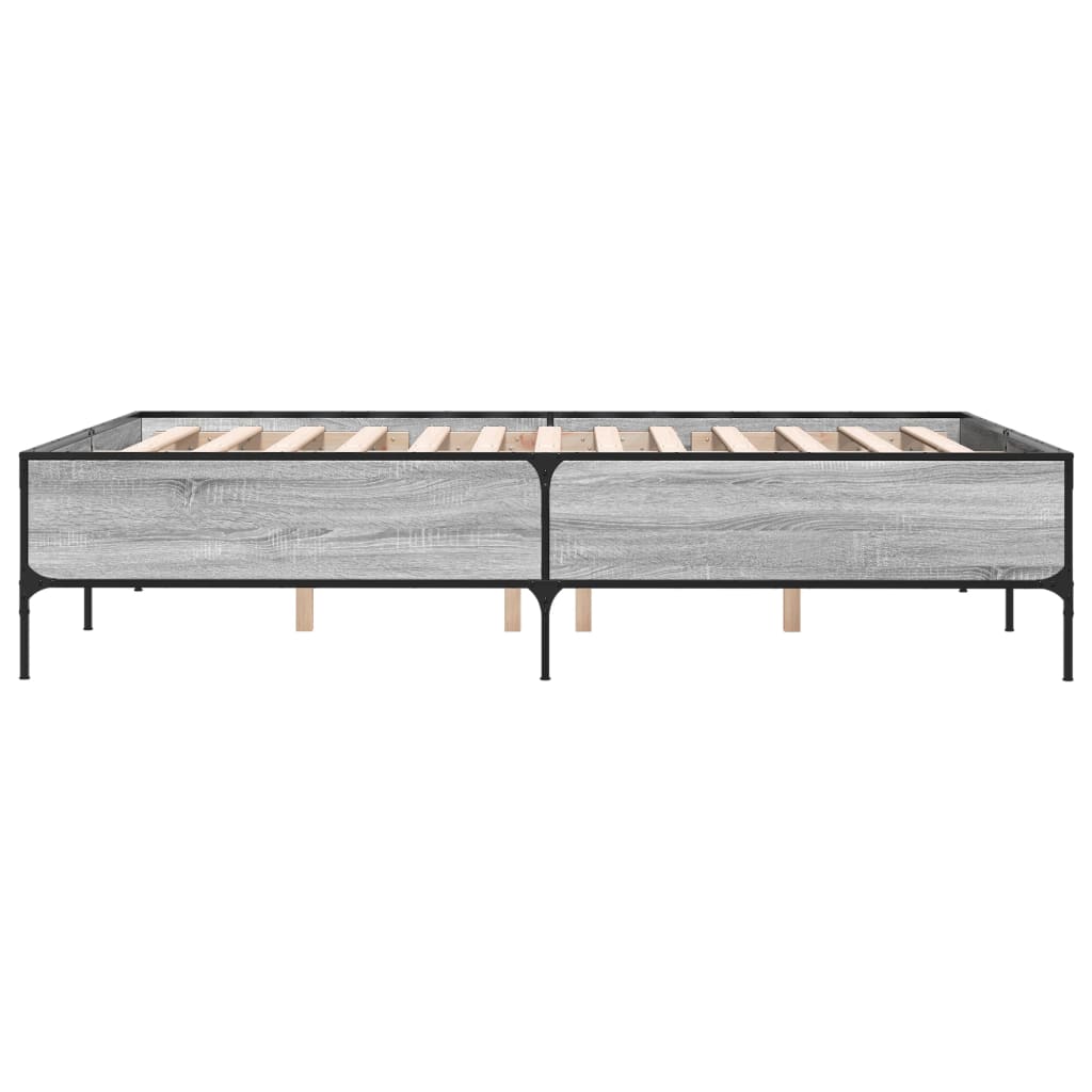 Giroletto Grigio Sonoma 120x190 cm in Legno Multistrato Metallo | homemem39