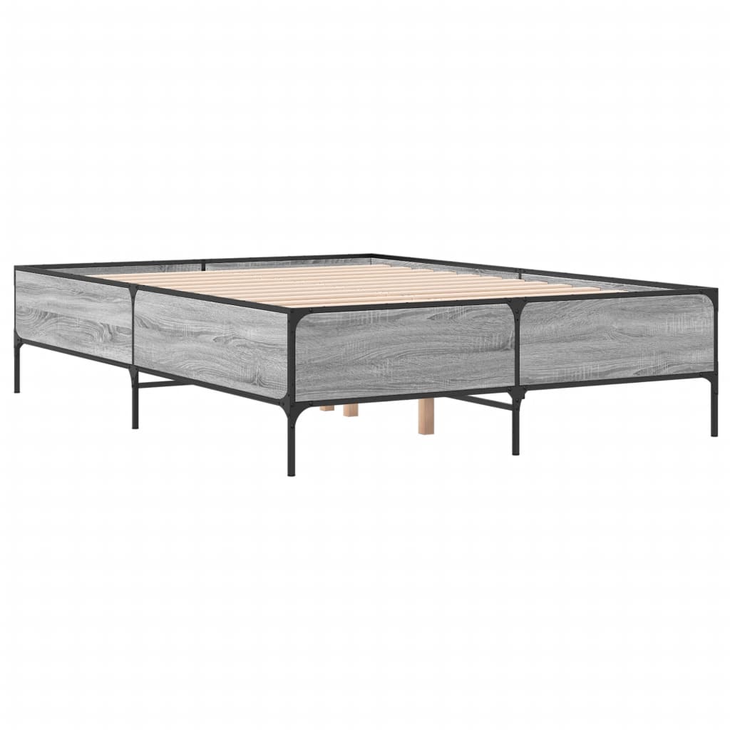 Giroletto Grigio Sonoma 120x190 cm in Legno Multistrato Metallo | homemem39