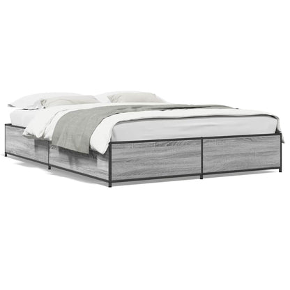 Giroletto Grigio Sonoma 150x200 cm in Legno Multistrato Metallo | homemem39