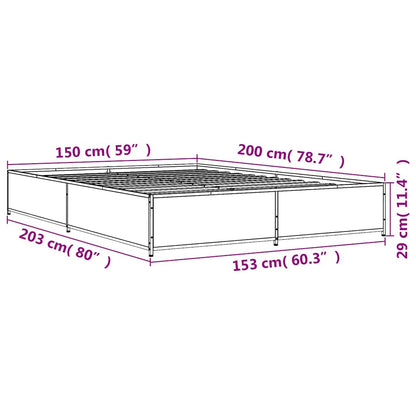 Giroletto Grigio Sonoma 150x200 cm in Legno Multistrato Metallo | homemem39