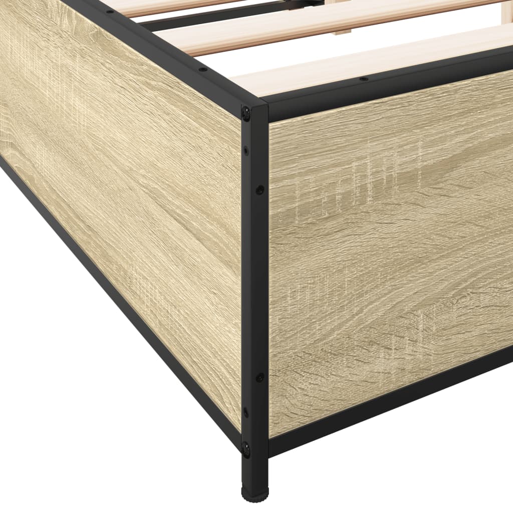Giroletto Rovere Sonoma 120x190 cm in Legno Multistrato Metallo | homemem39