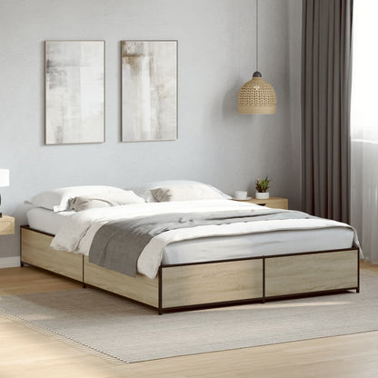 Giroletto Rovere Sonoma 120x190 cm in Legno Multistrato Metallo | homemem39
