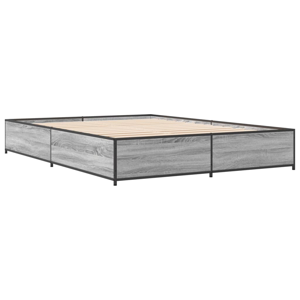 Giroletto Grigio Sonoma 120x190 cm in Legno Multistrato Metallo | homemem39