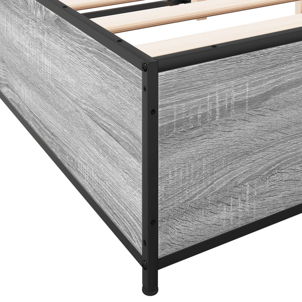 Giroletto Grigio Sonoma 120x190 cm in Legno Multistrato Metallo | homemem39