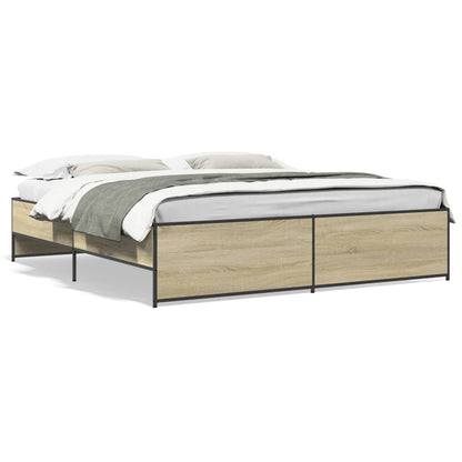Giroletto Rovere Sonoma 200x200 cm Legno Multistrato e Metallo | homemem39