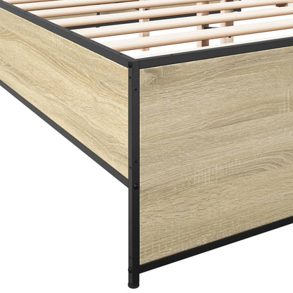 Giroletto Rovere Sonoma 200x200 cm Legno Multistrato e Metallo | homemem39