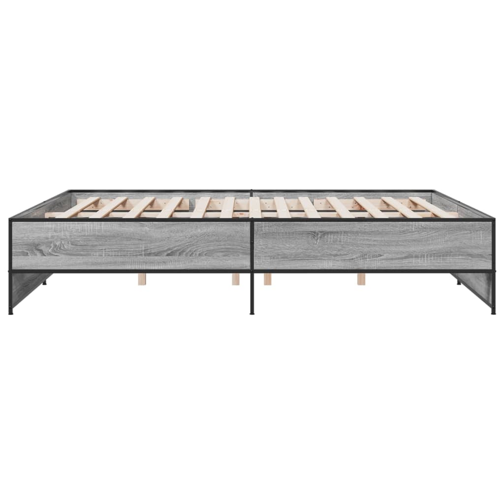 Giroletto Grigio Sonoma 200x200 cm in Legno Multistrato Metallo | homemem39