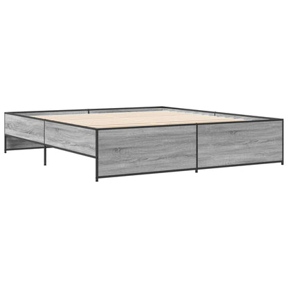 Giroletto Grigio Sonoma 200x200 cm in Legno Multistrato Metallo | homemem39