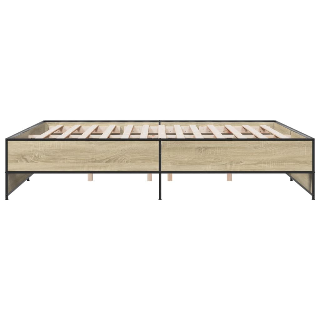 Giroletto Rovere Sonoma 180x200 cm in Legno Multistrato Metallo | homemem39
