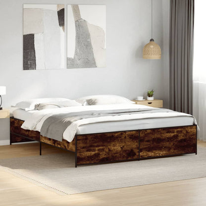 Giroletto Rovere Fumo 180x200 cm in Legno Multistrato Metallo | homemem39