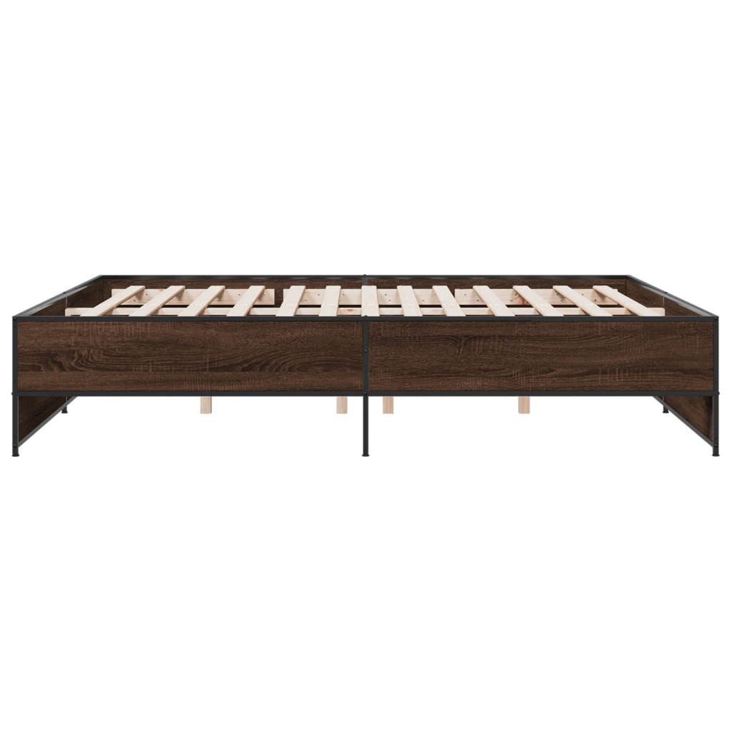 Giroletto Rovere Marrone 180x200cm in Legno Multistrato Metallo | homemem39