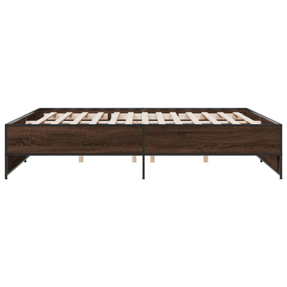 Giroletto Rovere Marrone 180x200cm in Legno Multistrato Metallo | homemem39