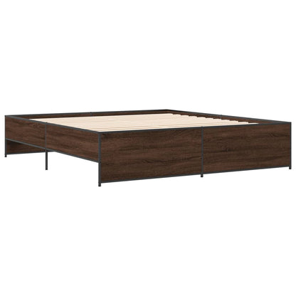 Giroletto Rovere Marrone 180x200cm in Legno Multistrato Metallo | homemem39