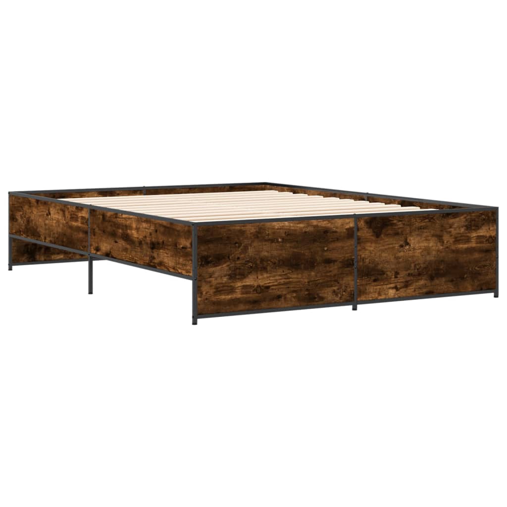Giroletto Rovere Fumo 160x200 cm in Legno Multistrato Metallo | homemem39