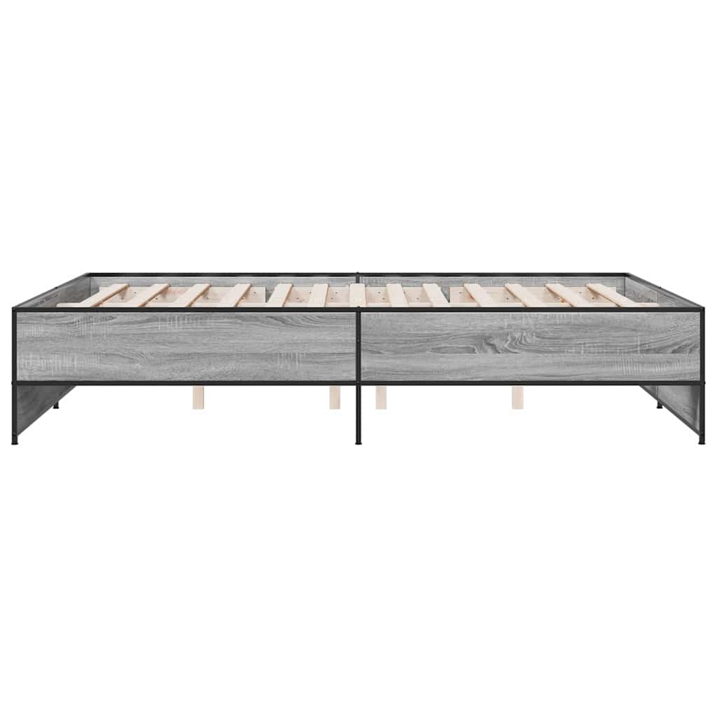 Giroletto Grigio Sonoma 160x200 cm in Legno Multistrato Metallo | homemem39