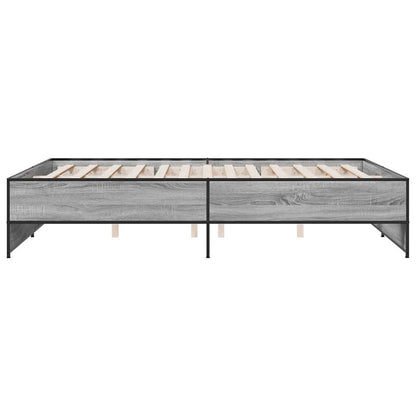 Giroletto Grigio Sonoma 160x200 cm in Legno Multistrato Metallo | homemem39