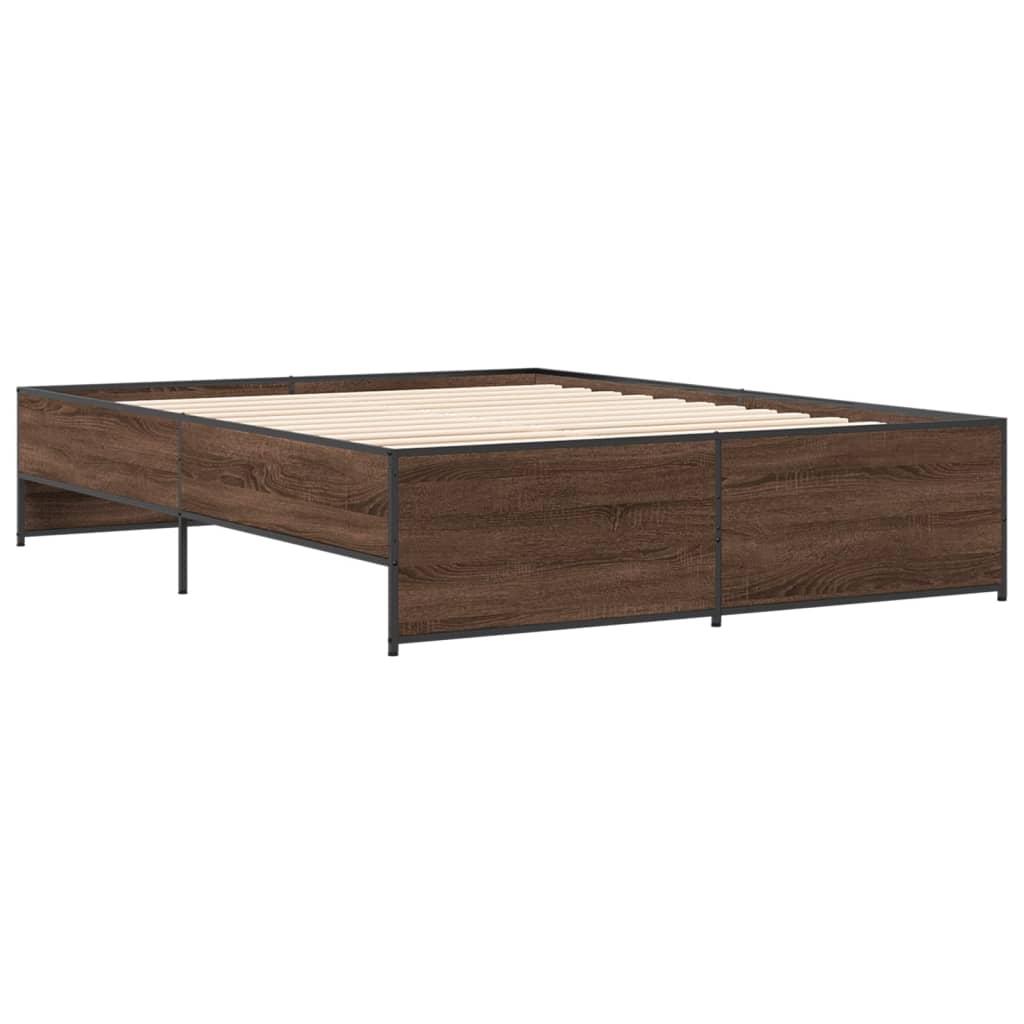 Giroletto Rovere Marrone 160x200cm in Legno Multistrato Metallo | homemem39