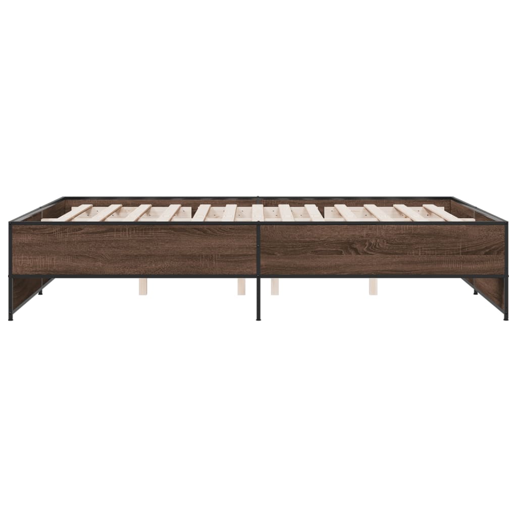 Giroletto Rovere Marrone 160x200cm in Legno Multistrato Metallo | homemem39