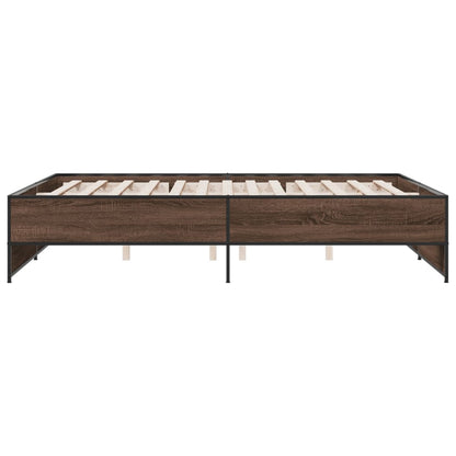Giroletto Rovere Marrone 160x200cm in Legno Multistrato Metallo | homemem39