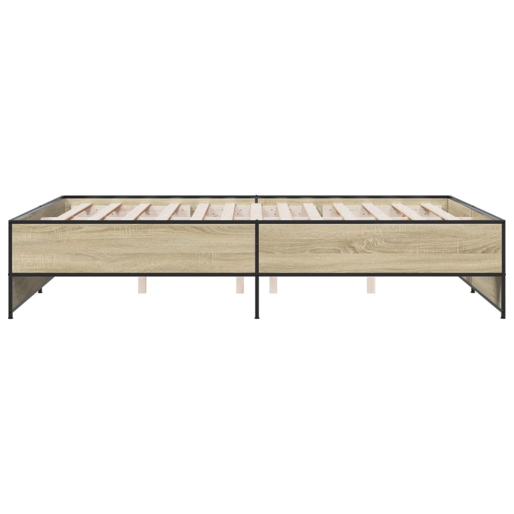 Giroletto Rovere Sonoma 150x200 cm in Legno Multistrato Metallo | homemem39