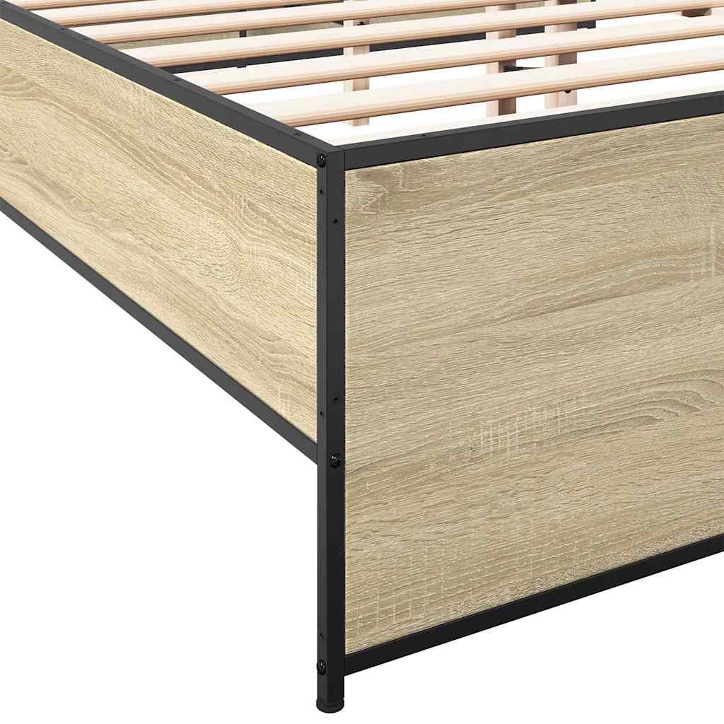 Giroletto Rovere Sonoma 150x200 cm in Legno Multistrato Metallo | homemem39