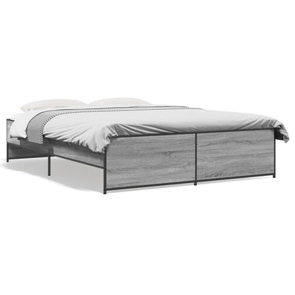 Giroletto Grigio Sonoma 150x200 cm in Legno Multistrato Metallo | homemem39