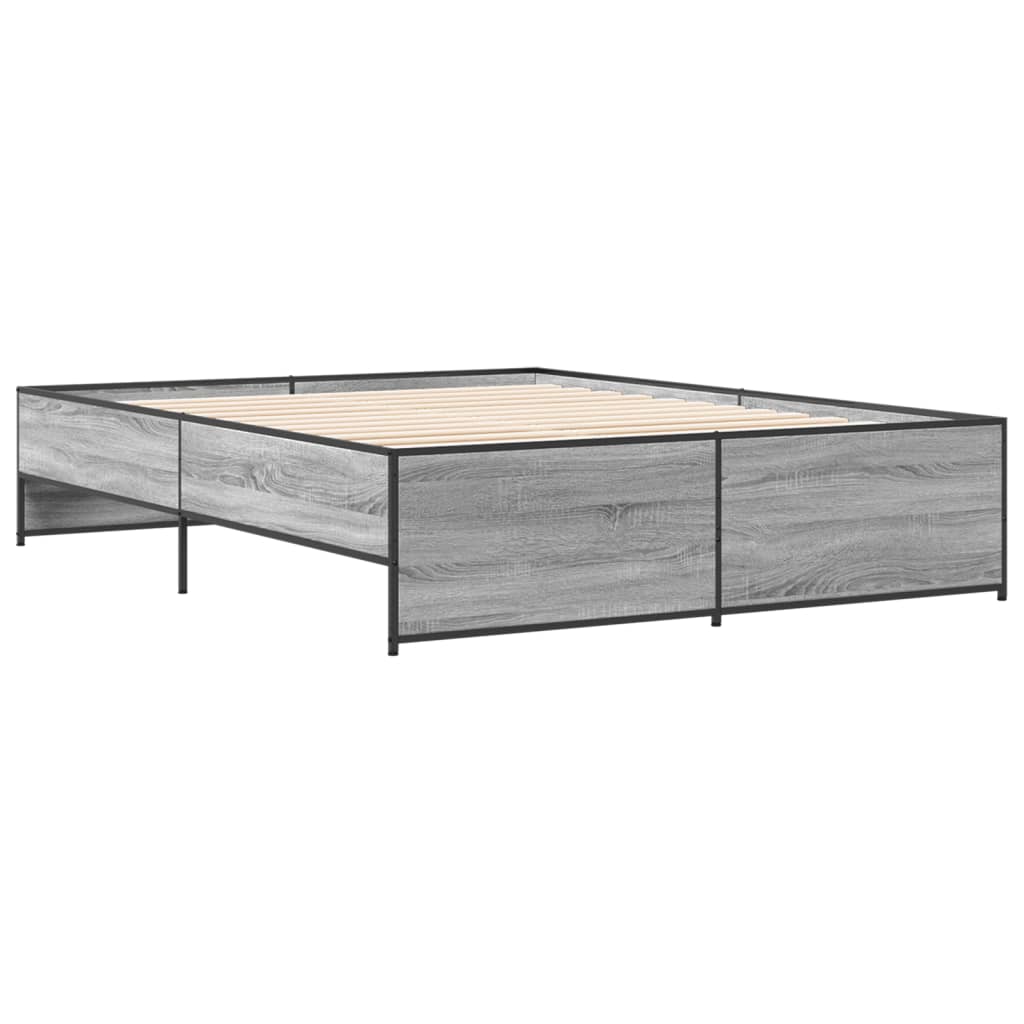 Giroletto Grigio Sonoma 150x200 cm in Legno Multistrato Metallo | homemem39