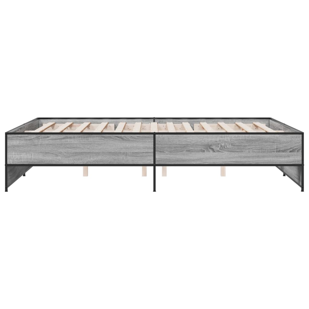 Giroletto Grigio Sonoma 150x200 cm in Legno Multistrato Metallo | homemem39