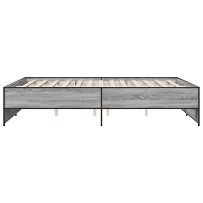 Giroletto Grigio Sonoma 140x200 cm in Legno Multistrato Metallo | homemem39