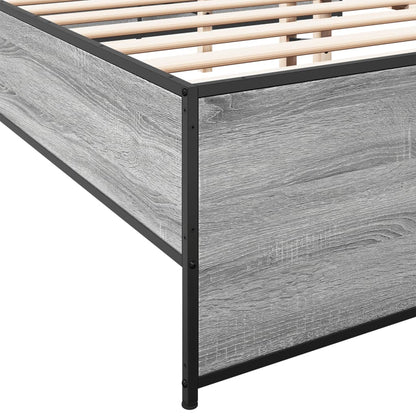 Giroletto Grigio Sonoma 140x200 cm in Legno Multistrato Metallo | homemem39
