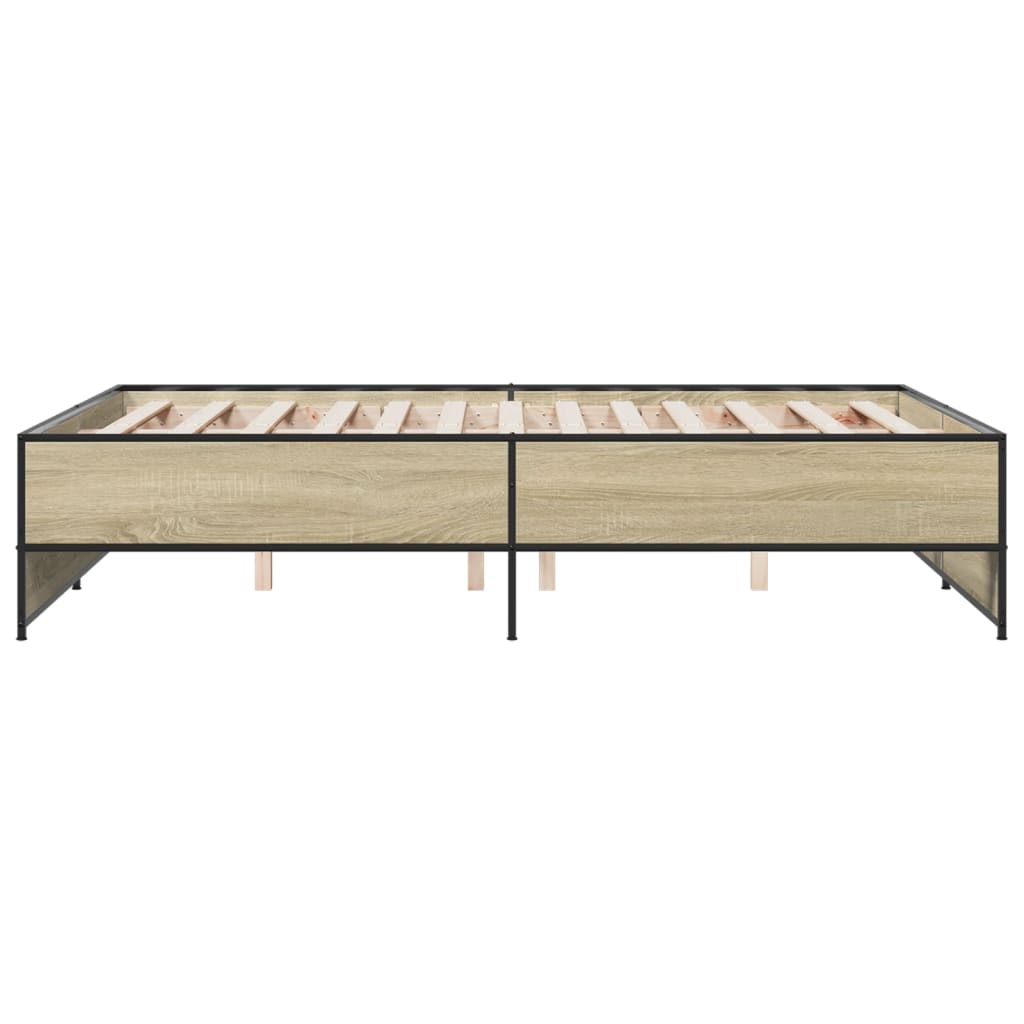 Giroletto Rovere Sonoma 140x190 cm in Legno Multistrato Metallo | homemem39