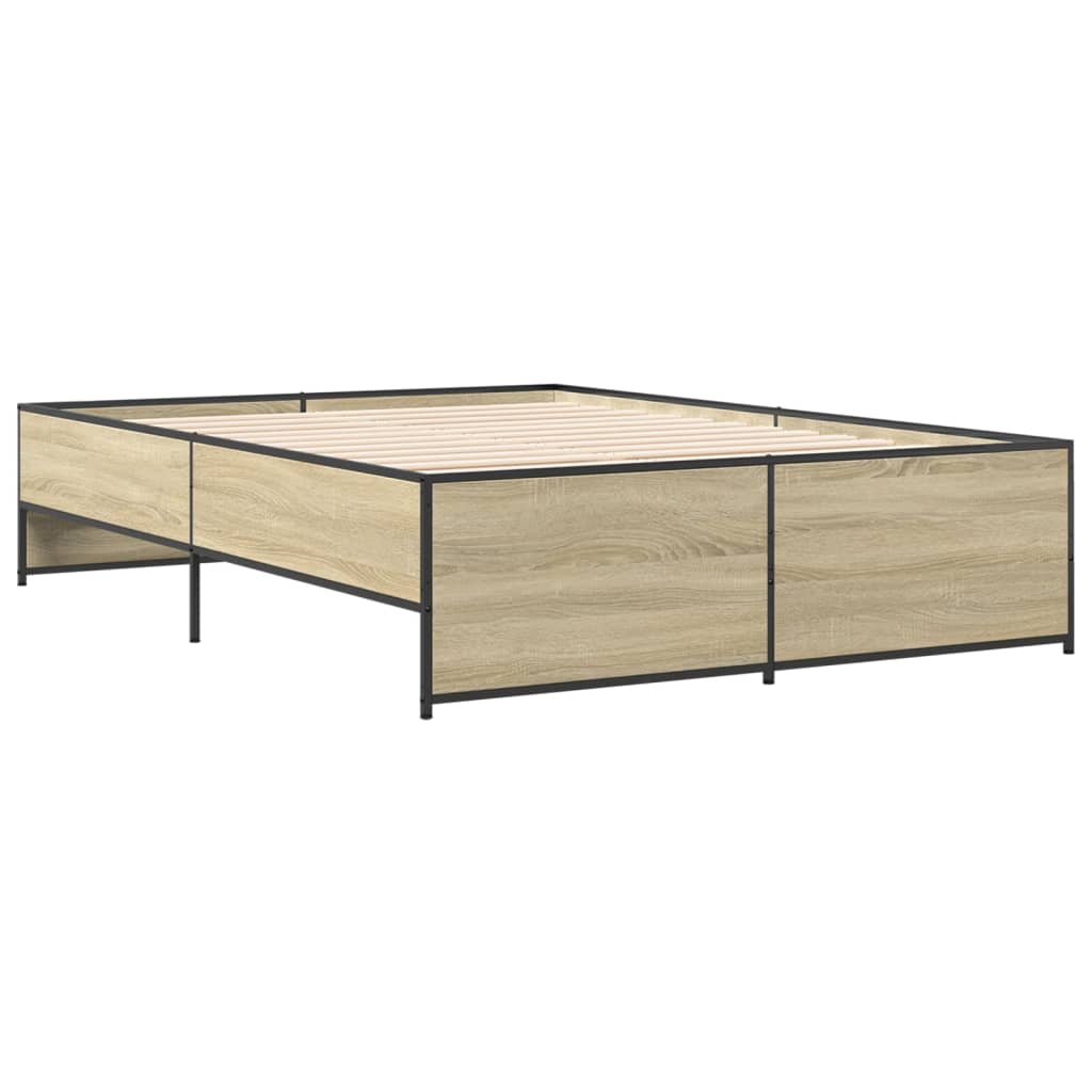 Giroletto Rovere Sonoma 140x190 cm in Legno Multistrato Metallo | homemem39